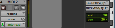 Step 06 - The MIDI track routing now shows the DPMP sending MIDI to our other plug-in